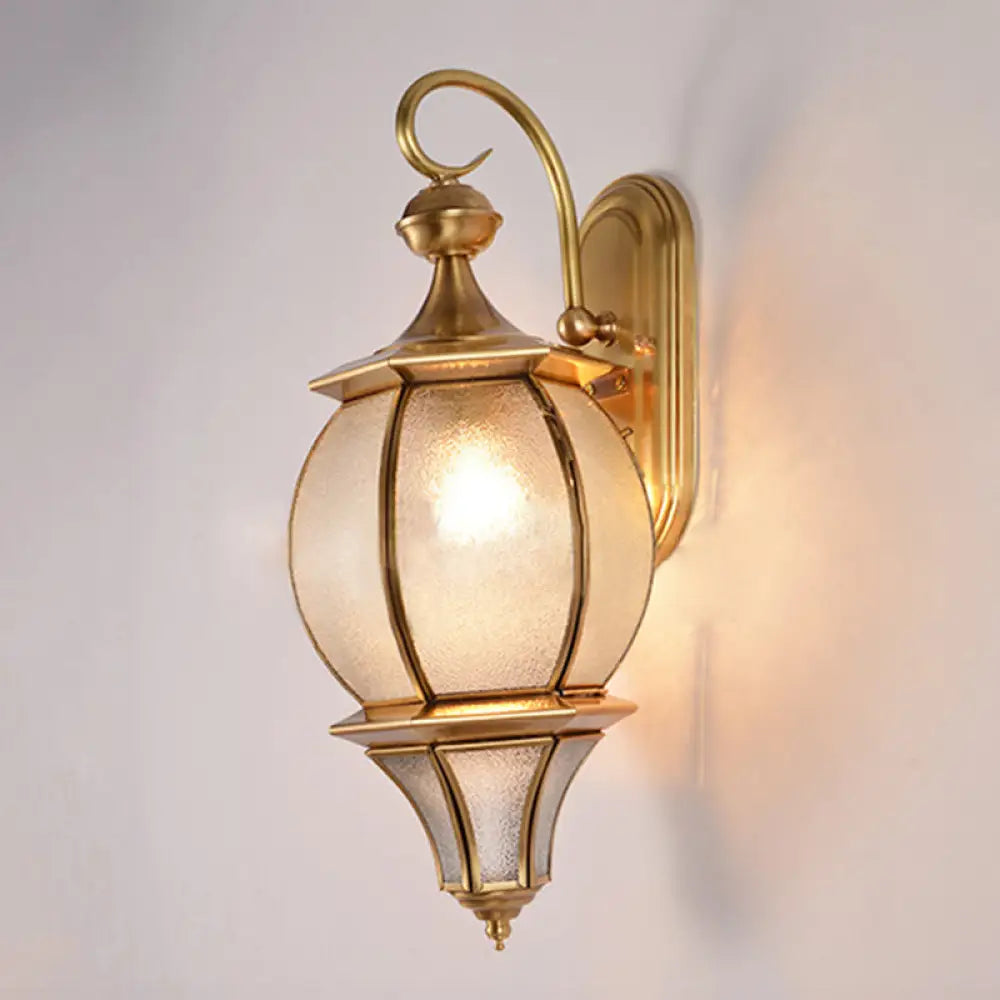 Retro Gold Teardrop Sconce Wall Light With Beveled Glass And 1 Bulb