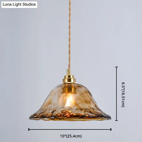 Retro Industrial Amber Alabaster Glass Pendant Lamp - Elegant Lighting For Living Room