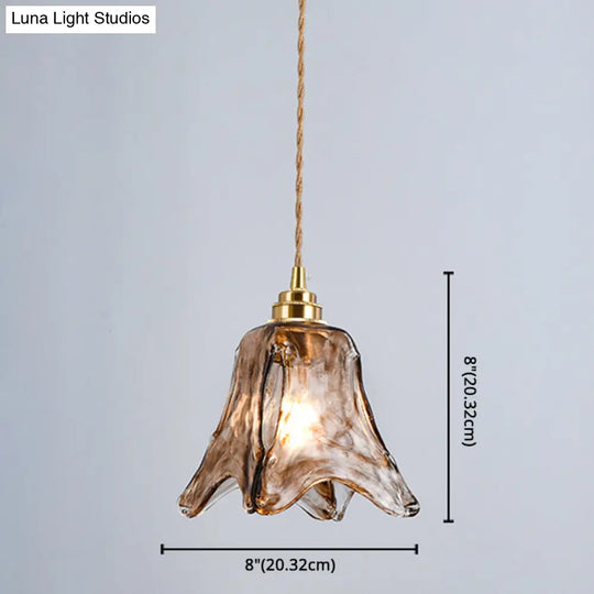 Retro Industrial Amber Alabaster Glass Pendant Lamp - Elegant Lighting For Living Room