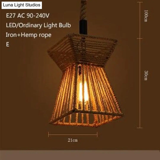 Retro Industrial Creative Modern Design Pendant Lamp Led Loft Decoration E27 Lights Bar Restaurant