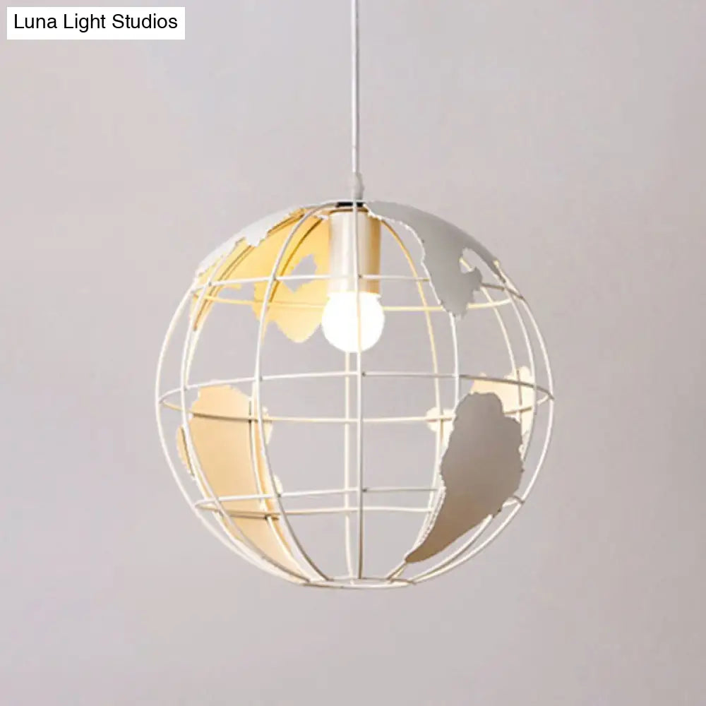 Retro Industrial Metal Globe Pendant Light Fixture - Perfect For Bars