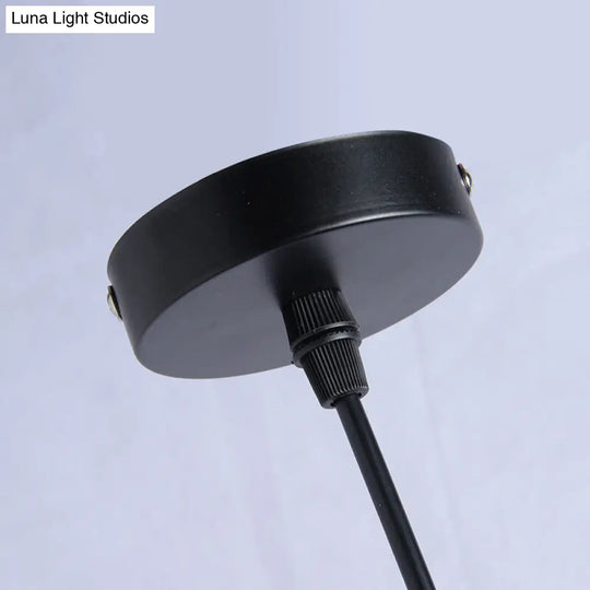 Retro Industrial Style Metal Pendant Ceiling Light - 1-Light Oval For Restaurants