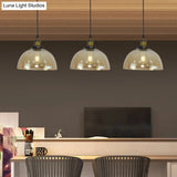 Retro Industrial Style Glass Ceiling Fixture - 1 Light For Restaurants