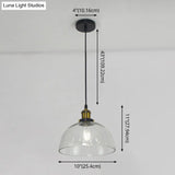 Retro Industrial Style Glass Ceiling Fixture - 1 Light For Restaurants