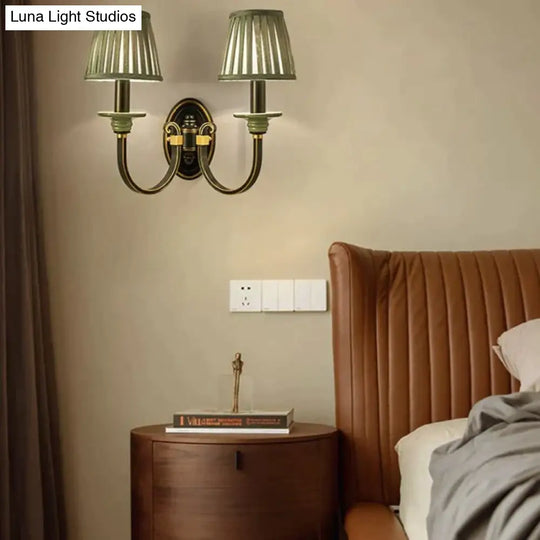 Retro Style Bedroom Bedside Lamp Full Copper Wall Lamps