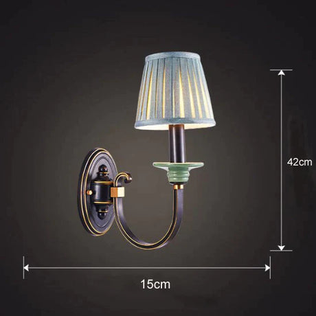 Retro Style Bedroom Bedside Lamp Full Copper Wall Lamps
