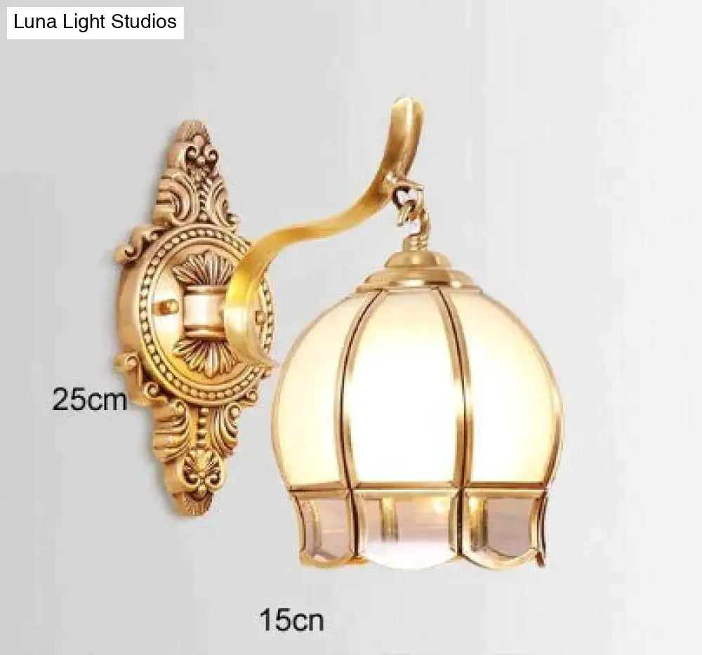 Retro Style Bedroom Bedside Living Room Staircase Copper Wall Lamp Lamps