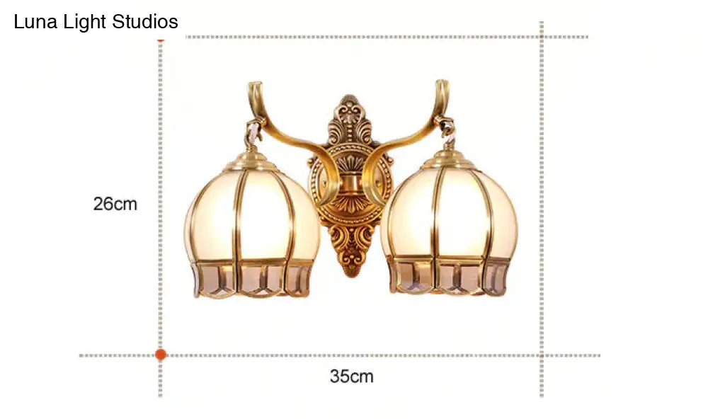 Retro Style Bedroom Bedside Living Room Staircase Copper Wall Lamp Lamps