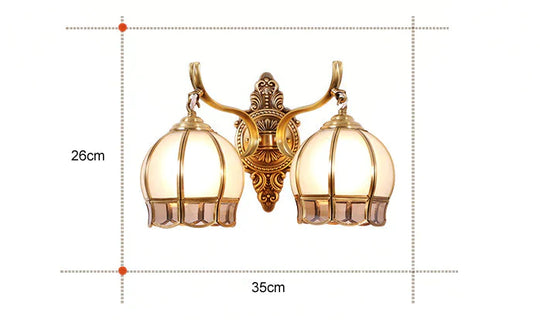 Retro Style Bedroom Bedside Living Room Staircase Copper Wall Lamp Lamps