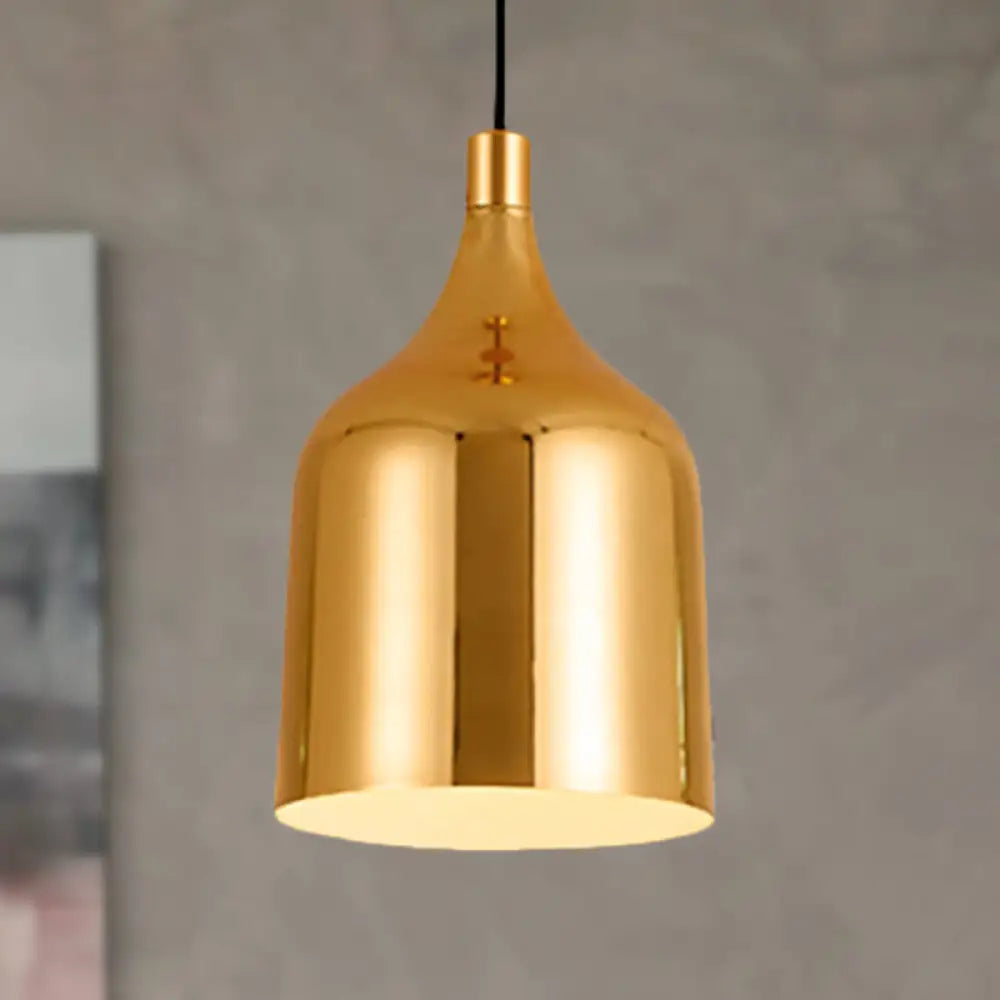 Retro Style Gold Metal Ceiling Pendant Light - 6’ 8’ And 10.5’ Diameter Options /