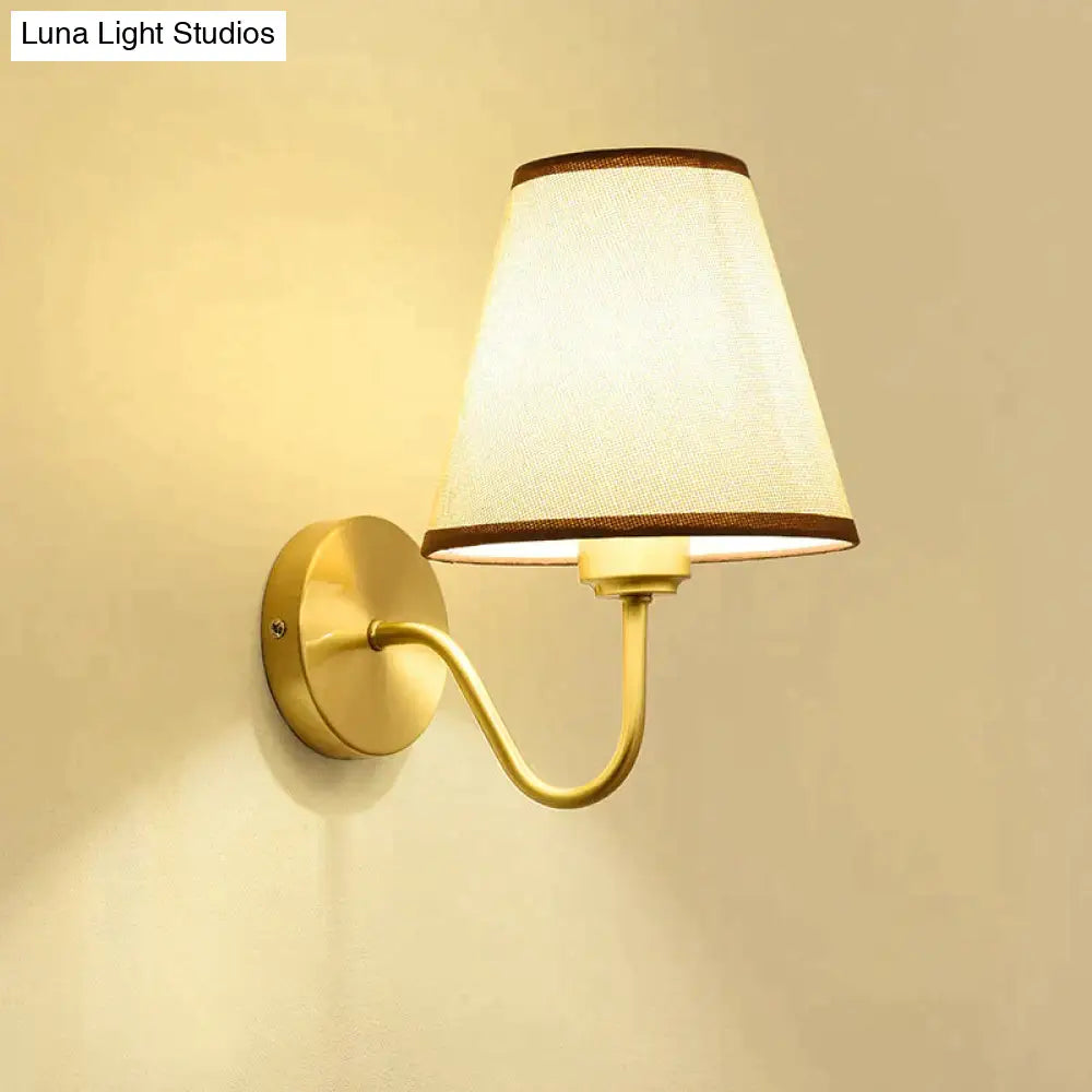 Retro-Style Living Room Background Wall Bedroom Headlights Full Copper Lamps