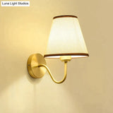 Retro-Style Living Room Background Wall Bedroom Headlights Full Copper Lamps