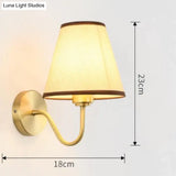 Retro-Style Living Room Background Wall Bedroom Headlights Full Copper Lamps Single