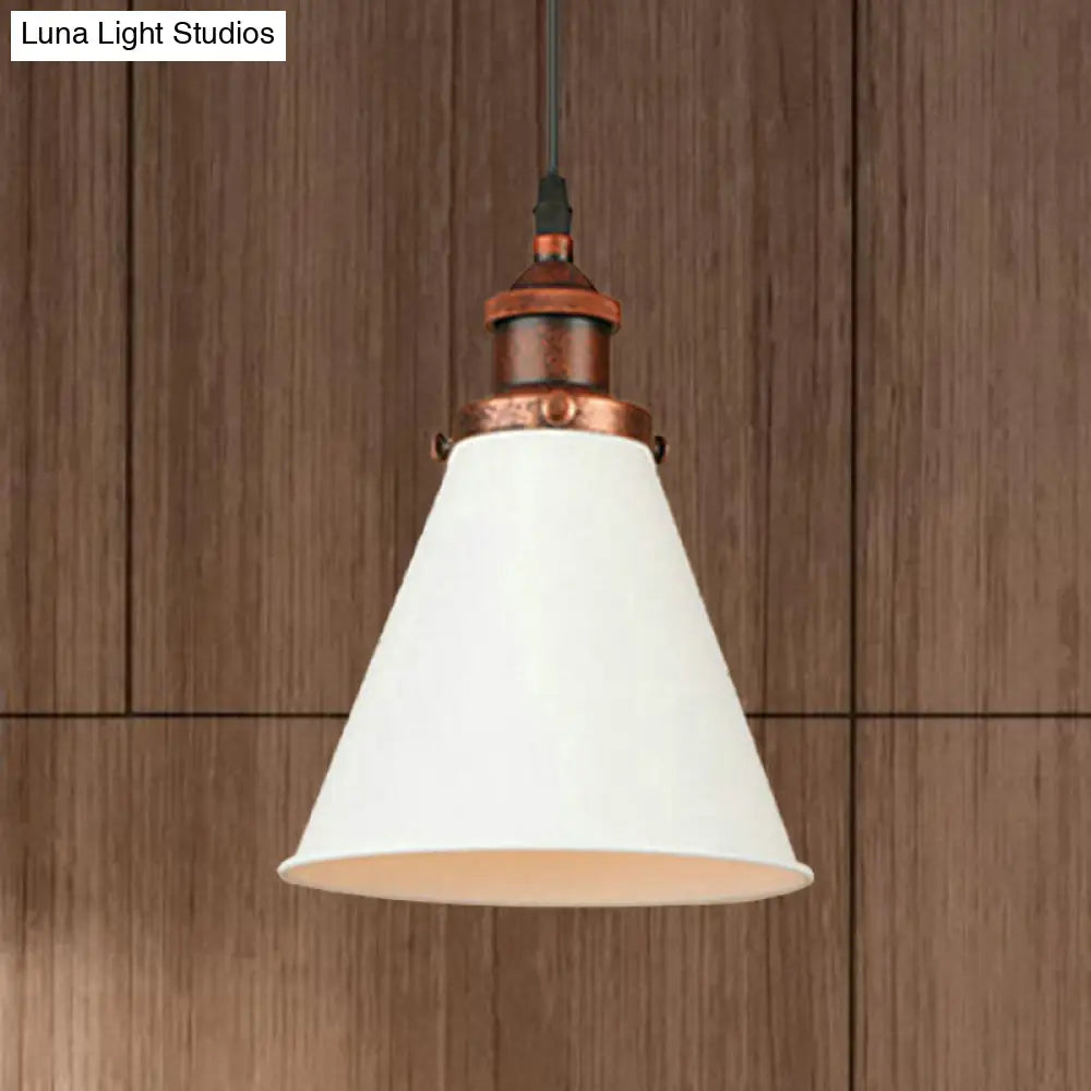 Retro Metal Ceiling Pendant Light With Black/Chrome/Rust Finish - Perfect For Kitchen Rust