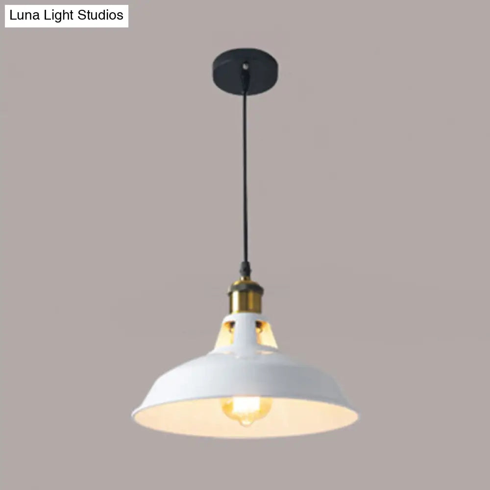 Retro-Style Metallic Pendant Light With Pot Lid Suspension - Perfect For Restaurants