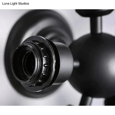 Retro Vintage Black 5 Lights Grln Ceiling E27 Lamp Fixtures For Home Bedroom/Living Room/Bar/Cafe