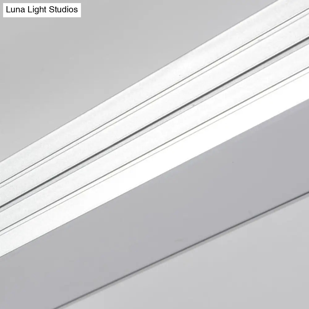 Sleek Led Office Pendant Lamp - Silver/Black Ridged Metal Shade Simplicity Ceiling Light Ideal For