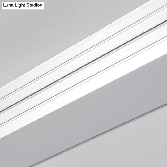 Sleek Led Office Pendant Lamp - Silver/Black Ridged Metal Shade Simplicity Ceiling Light Ideal For