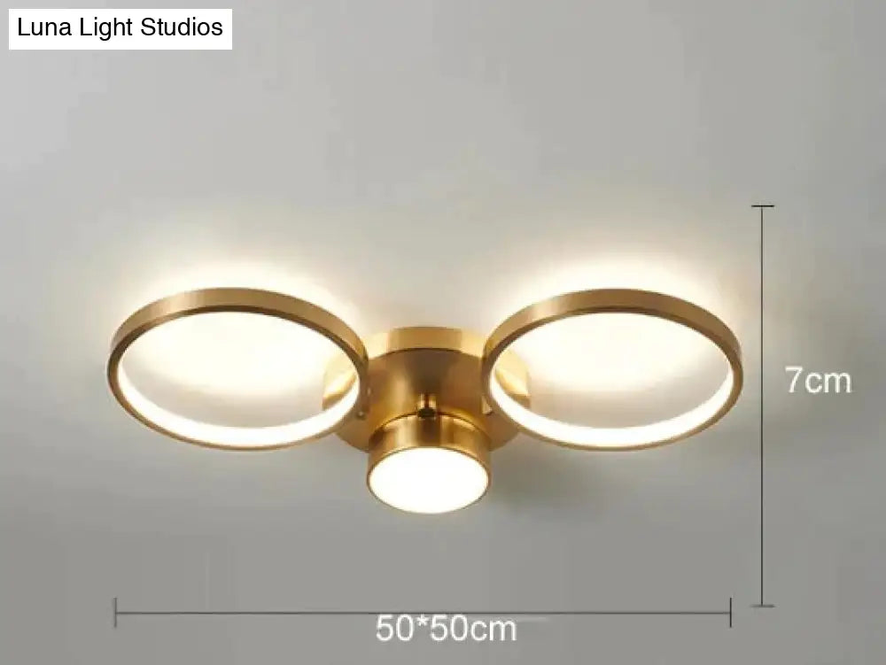 Ring All Copper Jane Bedroom Lamp Led Ceiling C Trichromatic Light