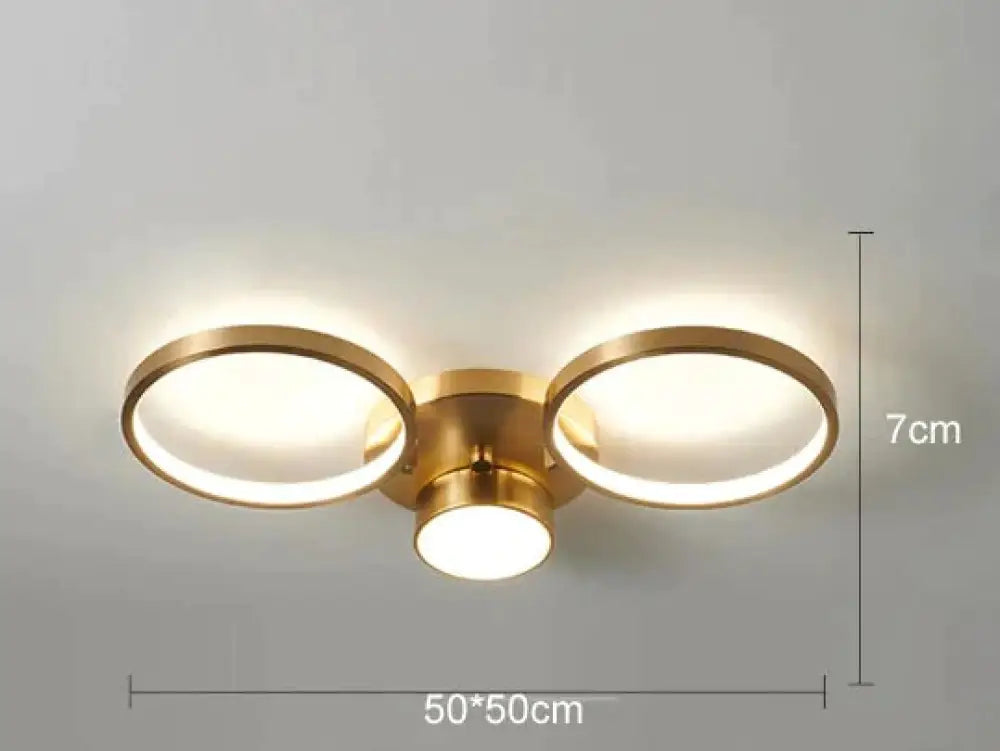 Ring All Copper Jane Bedroom Lamp Led Ceiling C Trichromatic Light