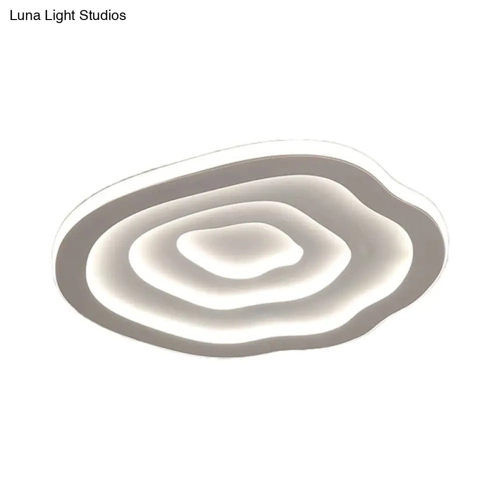 Ripple Acrylic Led Ceiling Lamp - Simple & Stylish Flushmount (16/19.5/23.5 Wide) In Warm/White