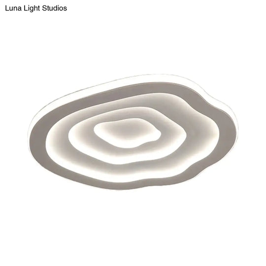 Ripple Acrylic Led Ceiling Lamp - Simple & Stylish Flushmount (16/19.5/23.5 Wide) In Warm/White