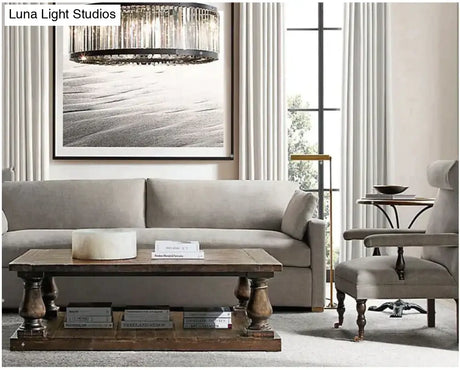 Robin - Vintage Crystal And Metal Round Chandelier For Home Hotel Villa Decor