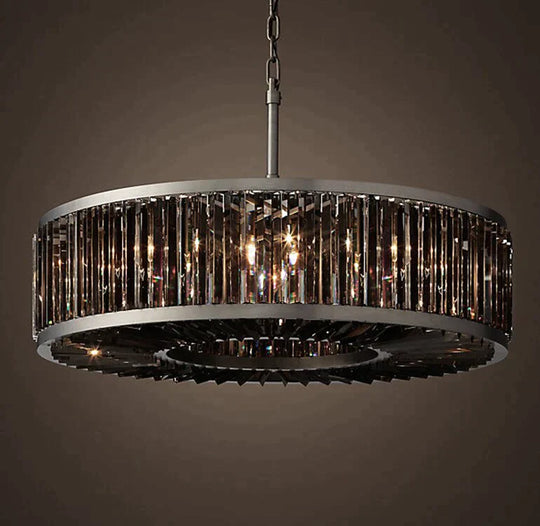 Robin - Vintage Crystal And Metal Round Chandelier For Home Hotel Villa Decor
