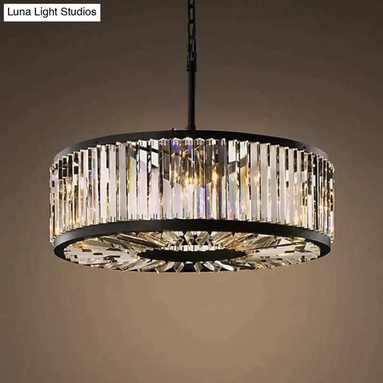 Robin - Vintage Crystal And Metal Round Chandelier For Home Hotel Villa Decor