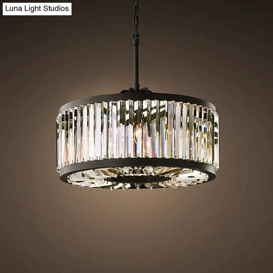 Robin - Vintage Crystal And Metal Round Chandelier For Home Hotel Villa Decor