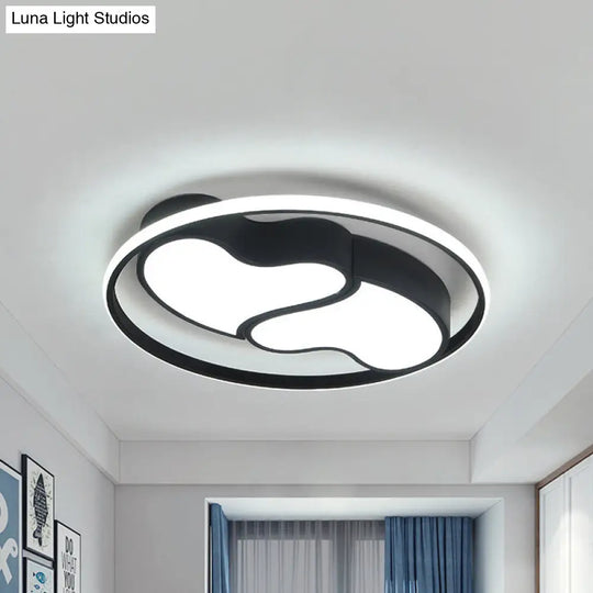 Romantic Heart-Shaped Flush Ceiling Light With Acrylic Finish - Ideal For Living Room & Kindergarten