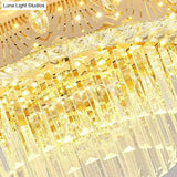 Romantic Round Crystal Master Bedroom Living Room Ceiling Lamp