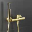 Rose Gold Bathroom Shower Faucet Set Wall Mounted Brush Gold Shower Faucet Black Bathroom Cold And Hot Bath And Shower
