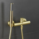Rose Gold Bathroom Shower Faucet Set Wall Mounted Brush Gold Shower Faucet Black Bathroom Cold And Hot Bath And Shower