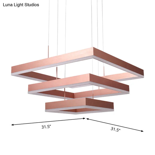 Rose Gold Bedroom Chandelier With Acrylic Shade - 1/2/3-Light Pendant In Warm/White/Natural Light