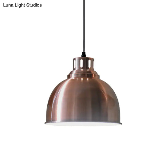 Rose Gold Farmhouse Pendant Light With Cone/Dome/Flared Shade For Restaurants