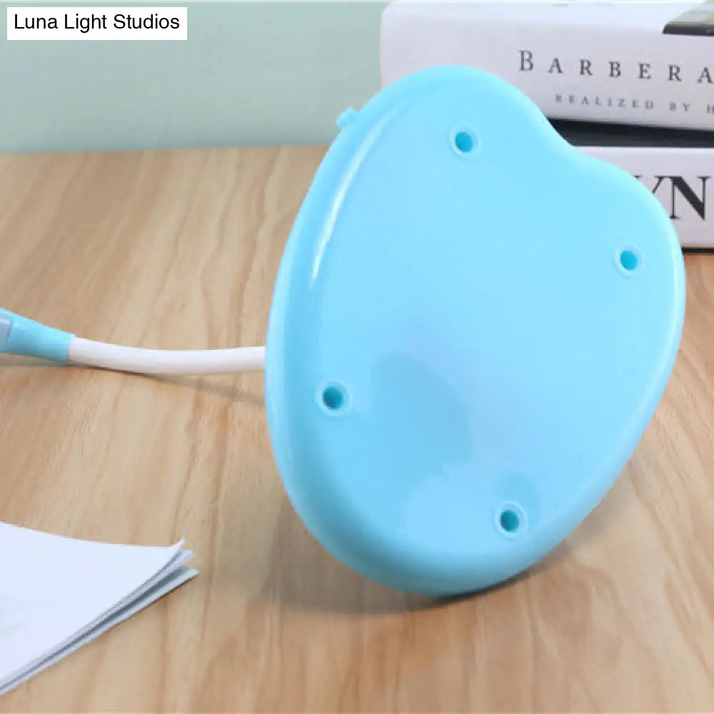 Rotatable Arm Led Desk Lamp Blue/White With Usb Charging - Ideal For Study And Reading