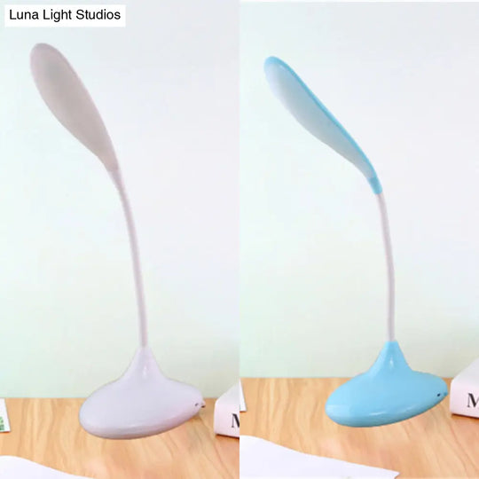 Rotatable Arm Led Desk Lamp Blue/White With Usb Charging - Ideal For Study And Reading