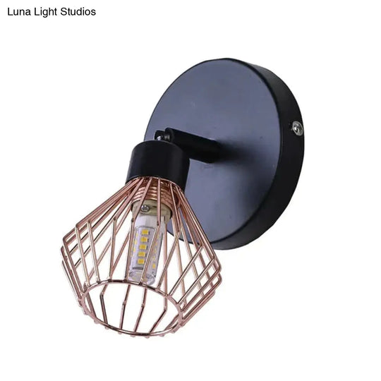 Rotatable Black Ceiling Lamp Lighting With Creative Cage Angle Adjustable G9 Lights Bulb For Store