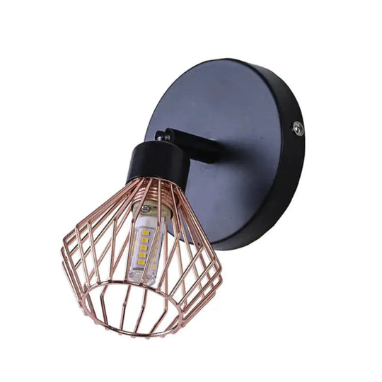 Rotatable Black Ceiling Lamp Lighting With Creative Cage Angle Adjustable G9 Lights Bulb For Store