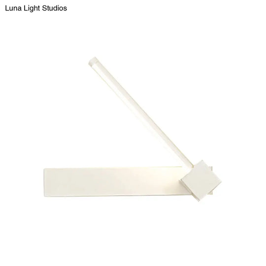 Rotatable Led Sconce: Modern White/Black Finish With Acrylic Shade For Wall Lighting In Warm/White