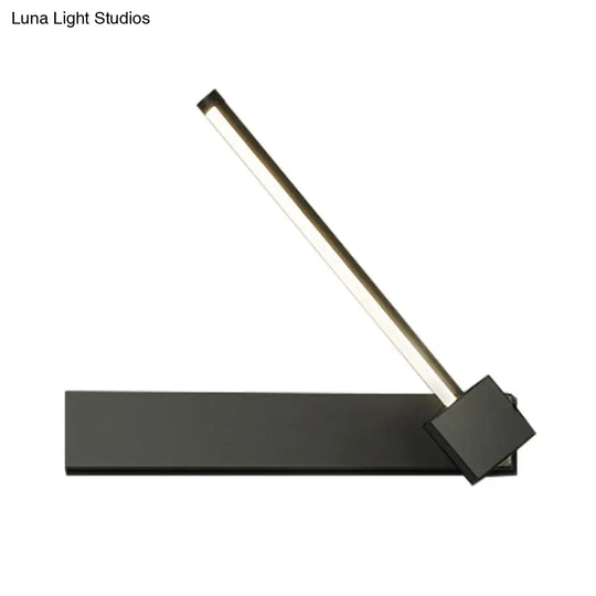 Rotatable Led Sconce: Modern White/Black Finish With Acrylic Shade For Wall Lighting In Warm/White