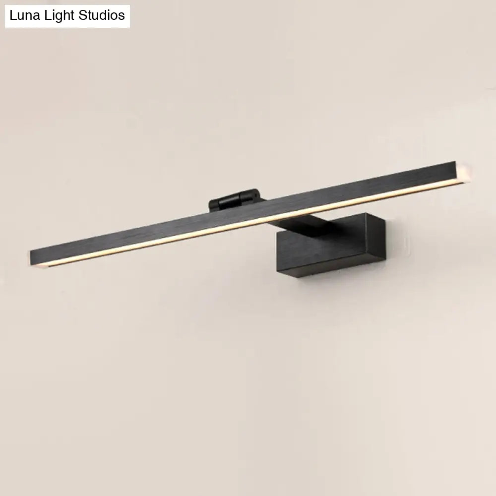 Rotatable Led Vanity Mirror Light: Sleek Metal Linear Wall Sconce For Bathrooms