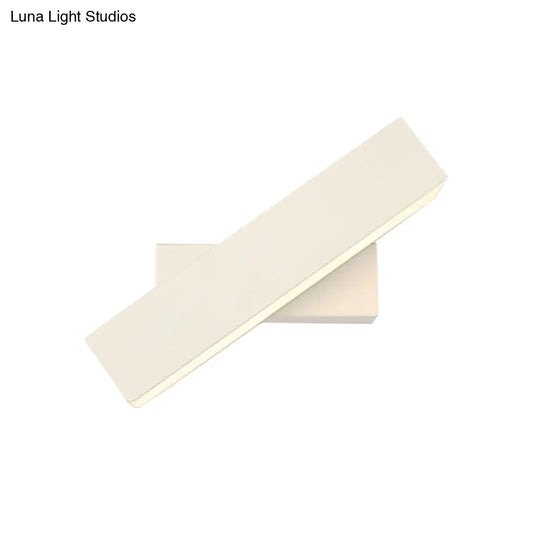 Rotatable Linear Led Wall Sconce Light - Simple Black/White Design Warm/White