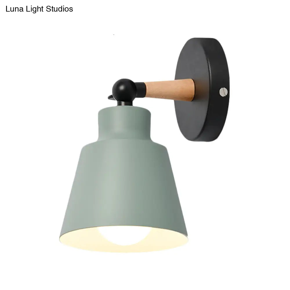 Rotatable Macaron-Colored Metal Wall Sconce With One Light For Living Room