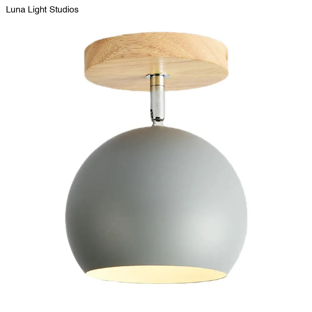 Rotatable Orb Shade Ceiling Light - Ideal For Study Room & Corridor