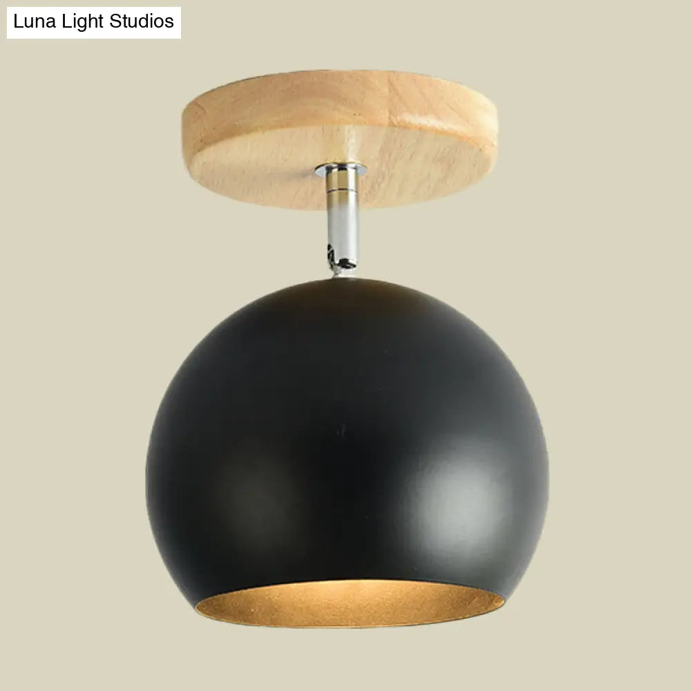 Rotatable Orb Shade Ceiling Light - Ideal For Study Room & Corridor