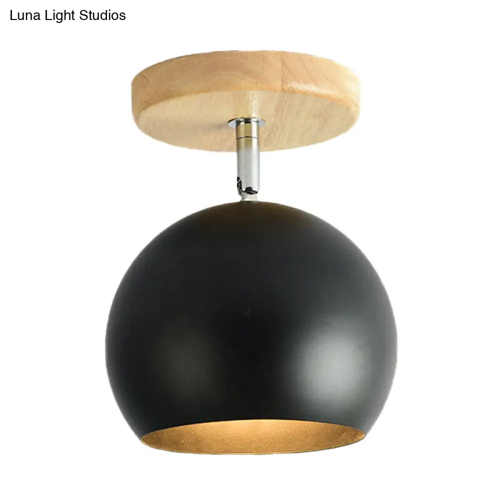 Rotatable Orb Shade Ceiling Light - Ideal For Study Room & Corridor