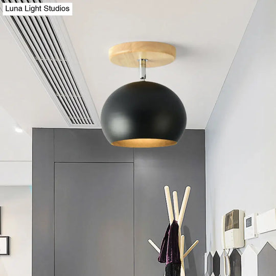 Rotatable Orb Shade Ceiling Light - Ideal For Study Room & Corridor