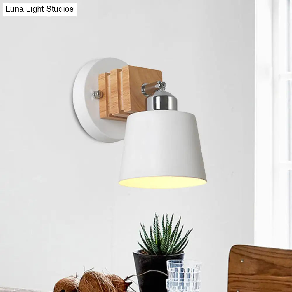 Rotatable Wall Light Nordic Style Lamp 1 Head White Finish - Bedside Or Bathroom